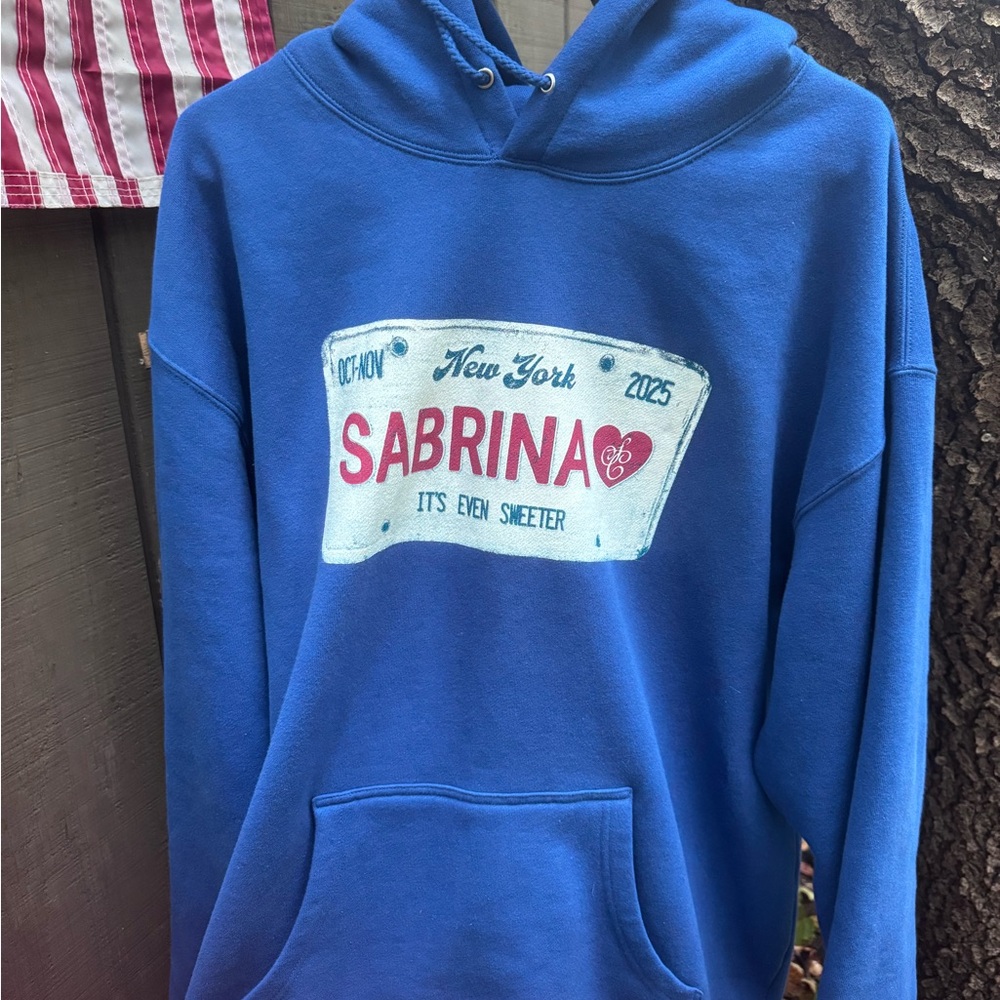 Blue Sabrina Carpenter Hoodie. NYC MSG Exclusive. Brand new 10/28 show 2XL